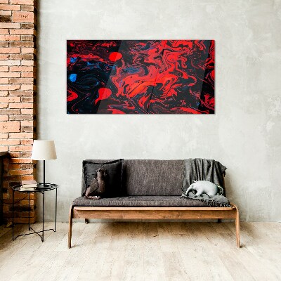 Cosmic dance of colors Wall art on glass