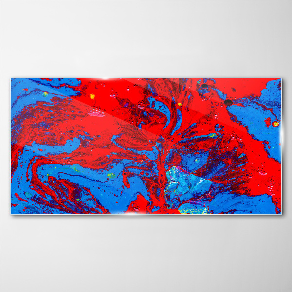Dynamic explosion of colors Glass art print