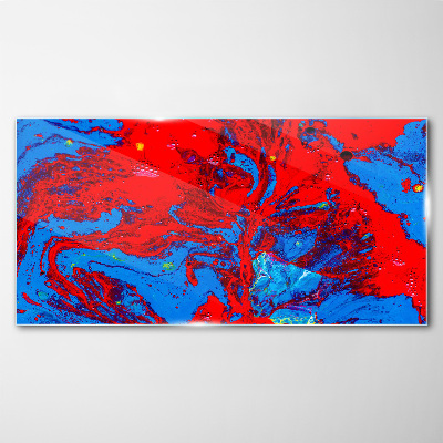 Dynamic explosion of colors Glass art print