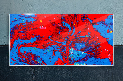 Dynamic explosion of colors Glass art print