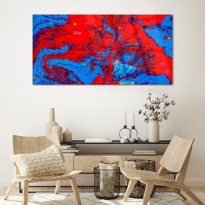 Dynamic explosion of colors Glass art print