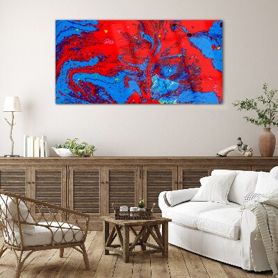 Dynamic explosion of colors Glass art print