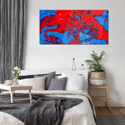 Dynamic explosion of colors Glass art print