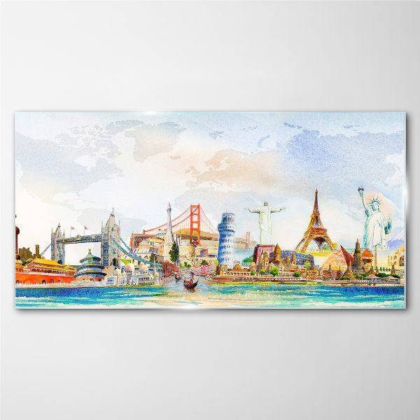 Icons of the World in Colors Glass art print
