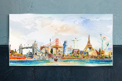 Icons of the World in Colors Glass art print