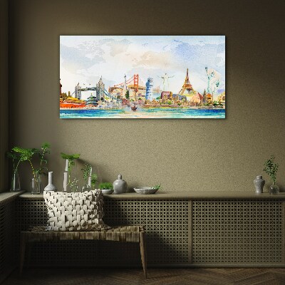 Icons of the World in Colors Glass art print