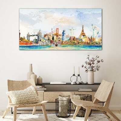 Icons of the World in Colors Glass art print