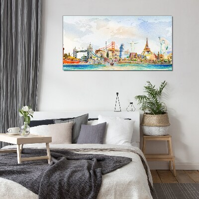 Icons of the World in Colors Glass art print