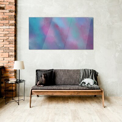 Pastel dreams in the clouds Wall art on glass