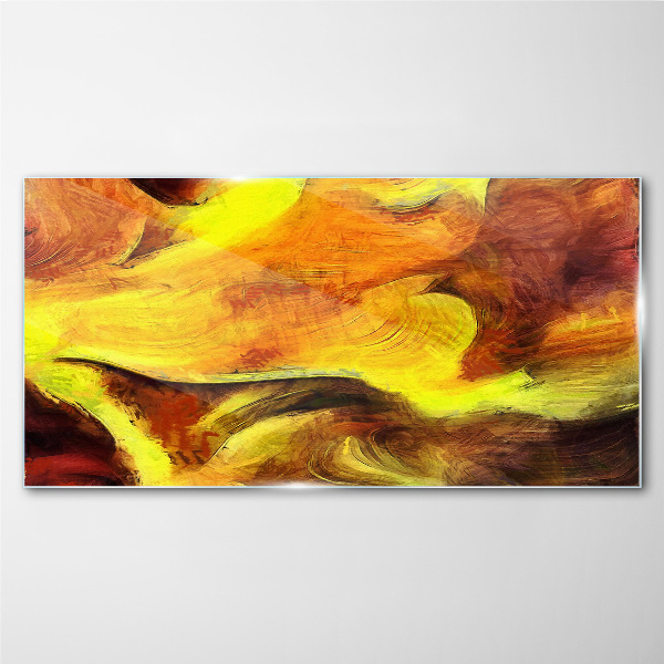 Vivid colors in motion Wall art on glass