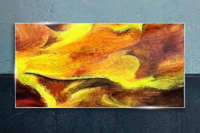 Vivid colors in motion Wall art on glass