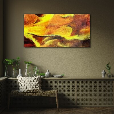 Vivid colors in motion Wall art on glass