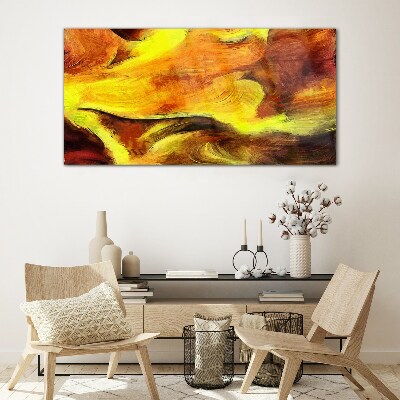 Vivid colors in motion Wall art on glass