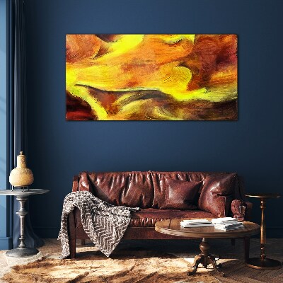 Vivid colors in motion Wall art on glass