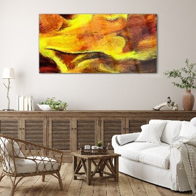 Vivid colors in motion Wall art on glass