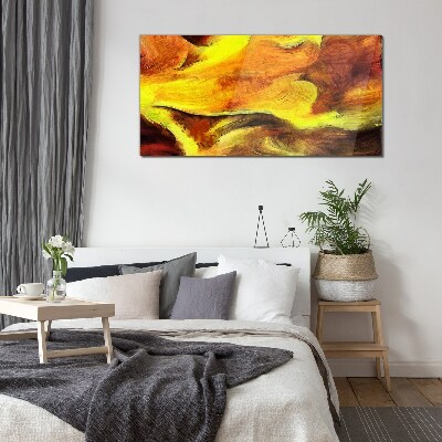 Vivid colors in motion Wall art on glass