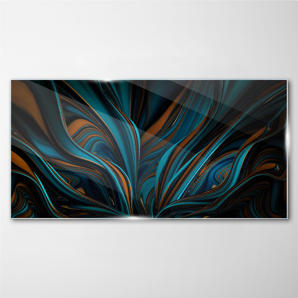 Waves of color in motion Glass art print