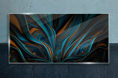 Waves of color in motion Glass art print