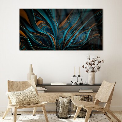 Waves of color in motion Glass art print