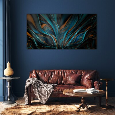 Waves of color in motion Glass art print