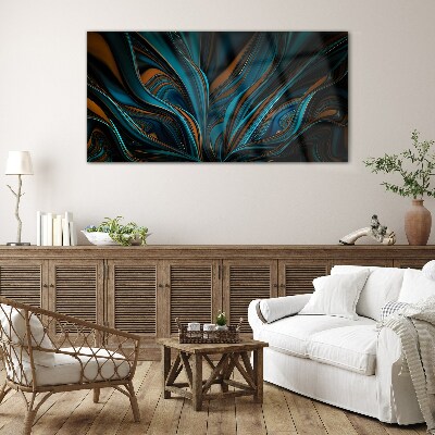 Waves of color in motion Glass art print
