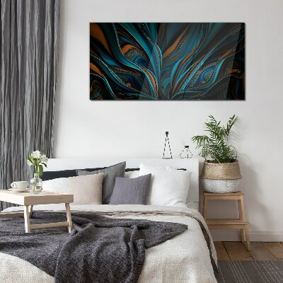 Waves of color in motion Glass art print