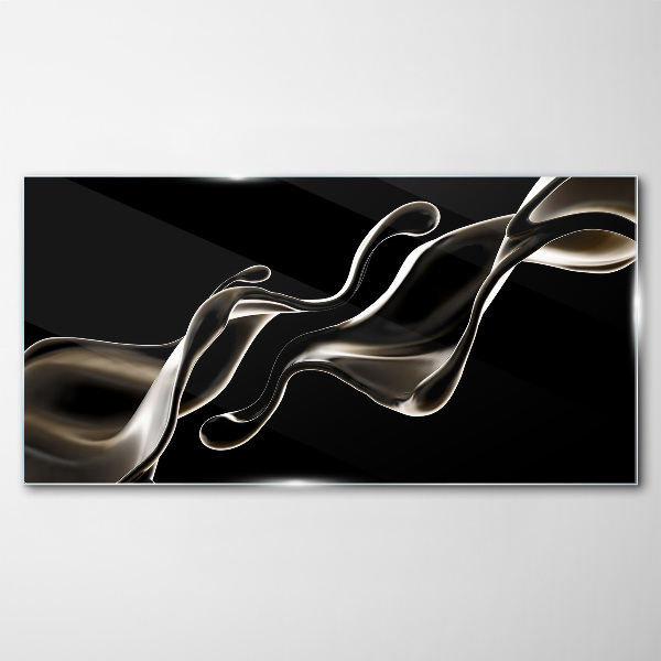 Waves of fluid elegance Glass art print