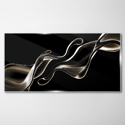 Waves of fluid elegance Glass art print
