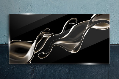 Waves of fluid elegance Glass art print