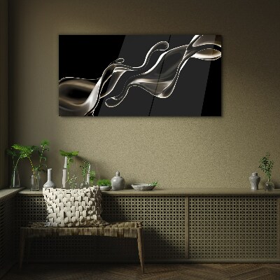 Waves of fluid elegance Glass art print