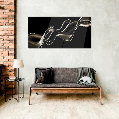 Waves of fluid elegance Glass art print