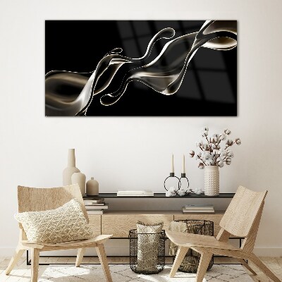 Waves of fluid elegance Glass art print