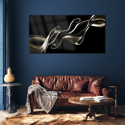 Waves of fluid elegance Glass art print