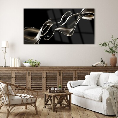 Waves of fluid elegance Glass art print