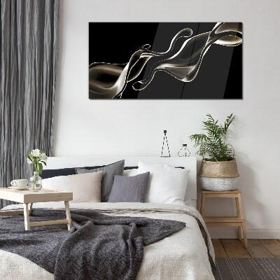 Waves of fluid elegance Glass art print