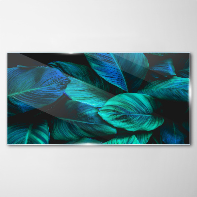 Flower leaves plant Glass Print