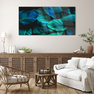 Flower leaves plant Glass Print