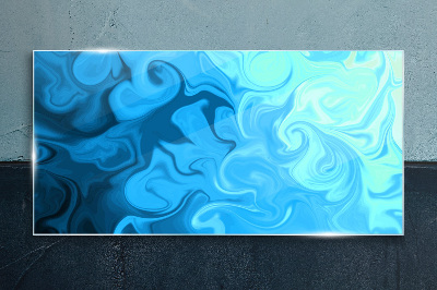 Ocean eddies Wall art on glass