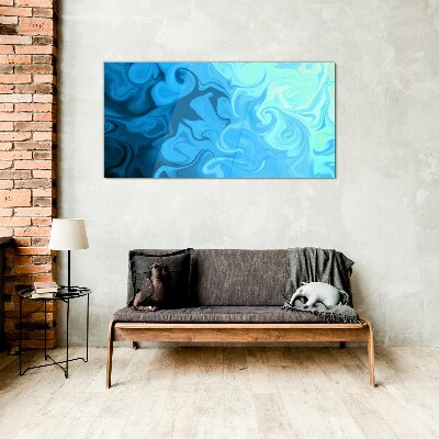 Ocean eddies Wall art on glass