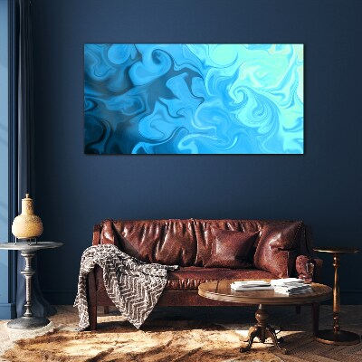 Ocean eddies Wall art on glass