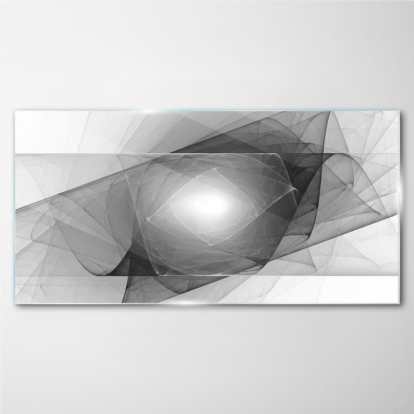 Abstract composition in shades of gray Glass art print