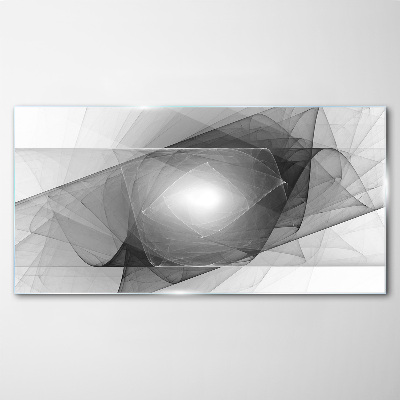 Abstract composition in shades of gray Glass art print