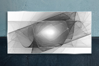 Abstract composition in shades of gray Glass art print