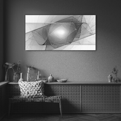 Abstract composition in shades of gray Glass art print