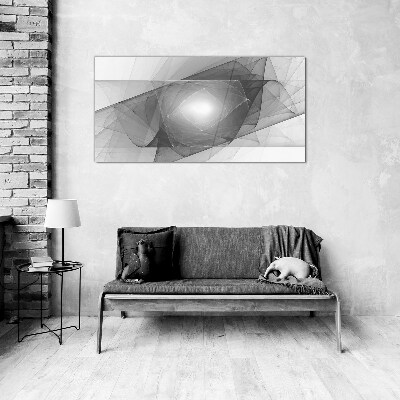 Abstract composition in shades of gray Glass art print