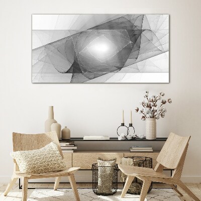 Abstract composition in shades of gray Glass art print