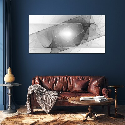 Abstract composition in shades of gray Glass art print