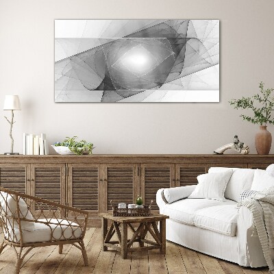 Abstract composition in shades of gray Glass art print