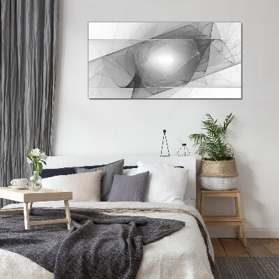 Abstract composition in shades of gray Glass art print