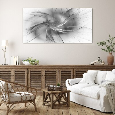 Abstract swirls in monochromatic tones Wall art on glass
